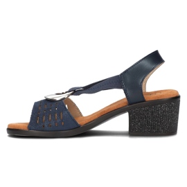 Sandalias de piel Filippo DS2308/21 Nv azul marino 4