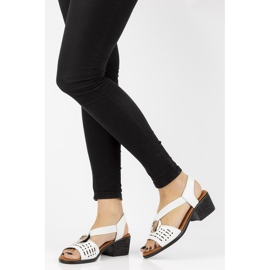 Sandalias de piel Filippo DS2308/21 Wh blanco 2