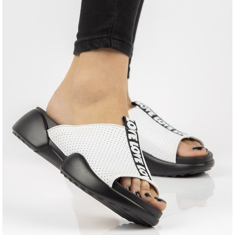 Zapatillas de piel Filippo DK2168/21 Wh blanco 1