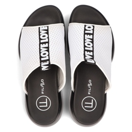 Zapatillas de piel Filippo DK2168/21 Wh blanco 5
