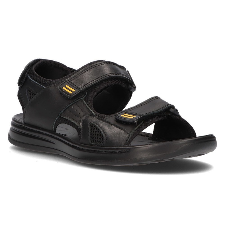 Sandalias de hombre en piel Filippo MS2305/21 Bk negro 1