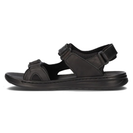 Sandalias de hombre en piel Filippo MS2305/21 Bk negro 3
