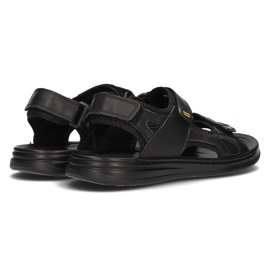 Sandalias de hombre en piel Filippo MS2305/21 Bk negro 6