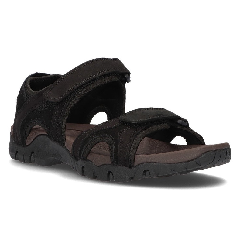 Sandalias de hombre en piel Filippo MS2306/21 Bk negro 1