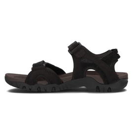 Sandalias de hombre en piel Filippo MS2306/21 Bk negro 3