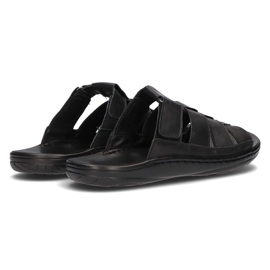 Chanclas de hombre en piel Filippo MK2303/21 Bk negro 5