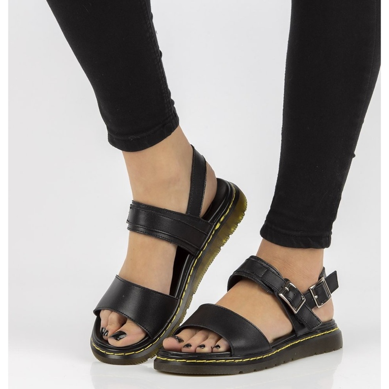 Sandalias de piel Filippo DS2040/21 Bk negro 1