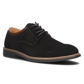 Zapatos de cuero Filippo MP2399/21 Bk negro 1