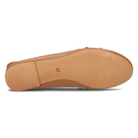 Bailarinas de piel Filippo 01358 rojo marrón 4