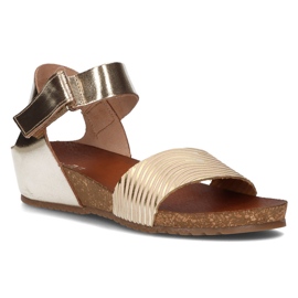 Sandalias de piel Filippo 40143 oro dorado 1