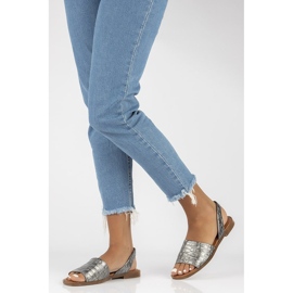 Sandalias de piel Filippo 40215 gris 2