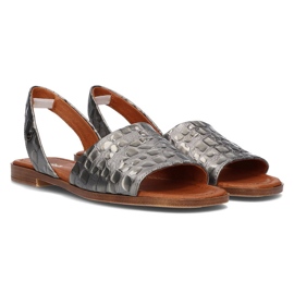Sandalias de piel Filippo 40215 gris 3