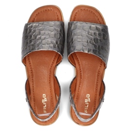 Sandalias de piel Filippo 40215 gris 5