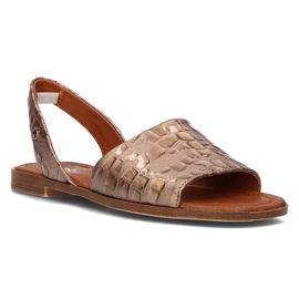 Sandalias de piel Filippo 40215 taupe marrón 1