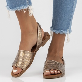 Sandalias de piel Filippo 40215 taupe marrón 2