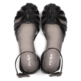 Sandalias de piel Filippo 40224 negro 5