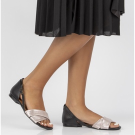 Sandalias de piel Filippo 04614-15/00-5 rosa-negro 1