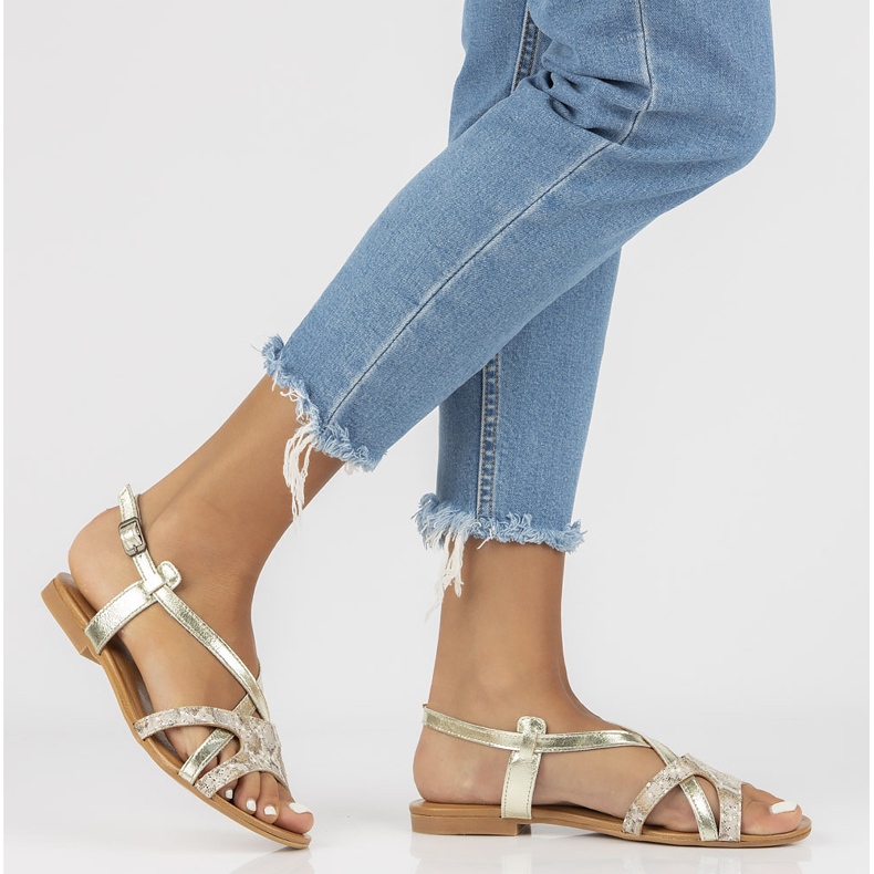 Sandalias de piel Filippo 05186-25/00-5 dorado 1