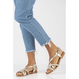Sandalias de piel Filippo 05186-25/00-5 dorado 2