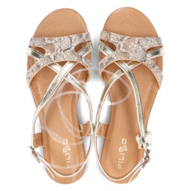 Sandalias de piel Filippo 05186-25/00-5 dorado 5