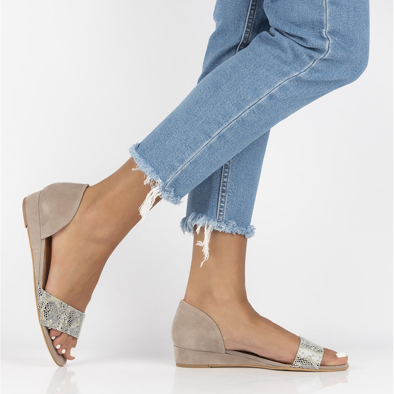 Sandalias de piel Filippo 01971-56/00-5 beige 1