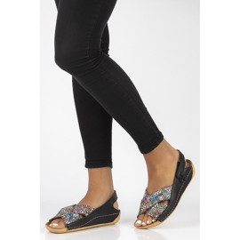 Sandalias de piel Filippo 00994-57/00-5 negro multicolor 2