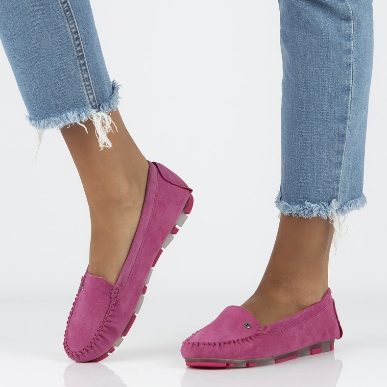Mocasines de piel Filippo DP2037/21 Fh rosa rosado 1