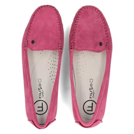 Mocasines de piel Filippo DP2037/21 Fh rosa rosado 4