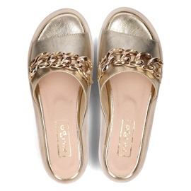 Babuchas de piel Filippo 105 oro dorado 1