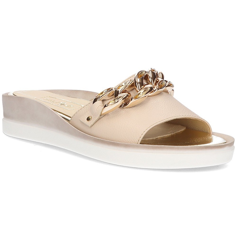 Babuchas de piel Filippo 105 beige 1