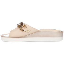 Babuchas de piel Filippo 105 beige 3