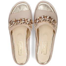 Babuchas de piel Filippo 105 beige 5