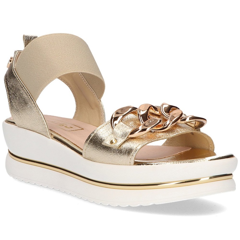 Sandalias de piel Filippo 104 oro dorado 1