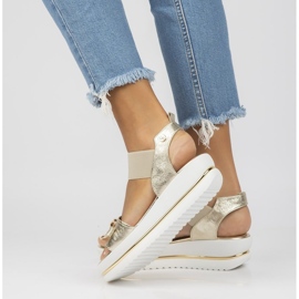 Sandalias de piel Filippo 104 oro dorado 7
