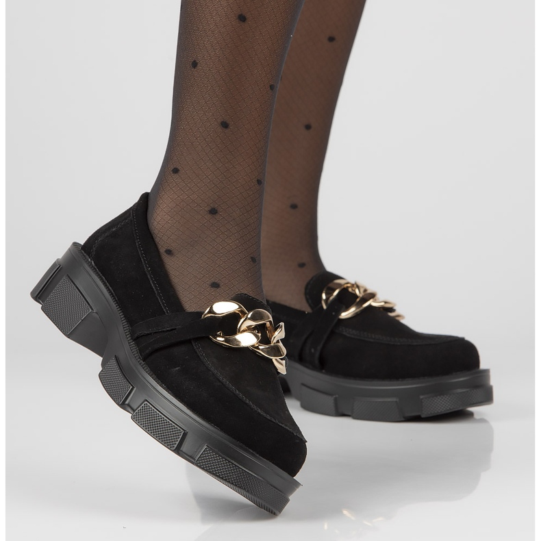 Zapatos de cuero Filippo DP3221/21 Bk S negro 2