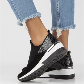 Zapatillas de Cuero Filippo DP1689 / 21 Bk Wh Negro 2