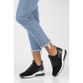 Zapatillas de Cuero Filippo DP1689 / 21 Bk Wh Negro 3