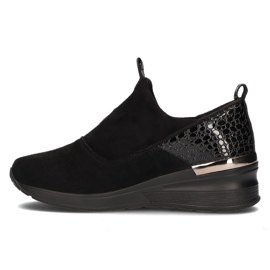 Zapatillas de cuero Filippo DP1689 / 21 Bk Bk Negro 4
