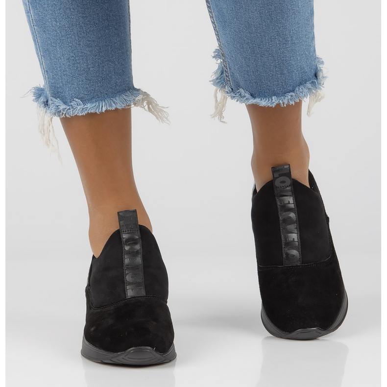 Zapatillas de cuero Filippo DP1689 / 21 Bk Bk Negro 2