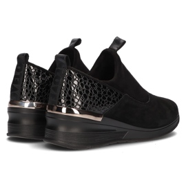 Zapatillas de cuero Filippo DP1689 / 21 Bk Bk Negro 7