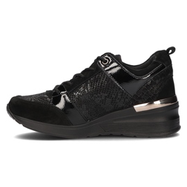 Zapatillas de cuero Filippo DP3170 / 21 Bk negro 3