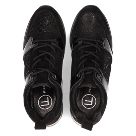 Zapatillas de cuero Filippo DP3170 / 21 Bk negro 5