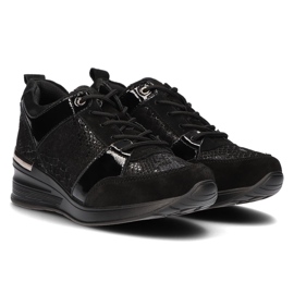 Zapatillas de cuero Filippo DP3170 / 21 Bk negro 7