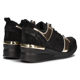 Zapatillas de cuero Filippo DP3170 / 21 Bk oro negro dorado 6