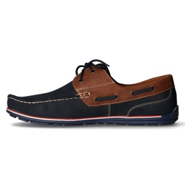 Mocasines Filippo 1774 K Granat + Nubuck marrón azul marino 2