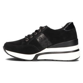 Zapatillas de cuero Filippo DP3176 / 21 Bk negro 1