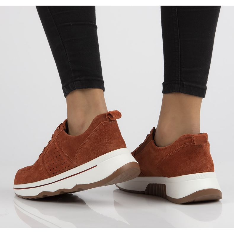 Filippo Deportivas de piel DP3171/21 Br marrón naranja 1