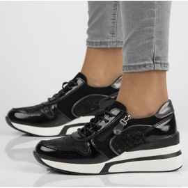 Zapatillas de cuero Filippo DP3166 / 21 Bk negro 5