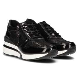 Zapatillas de cuero Filippo DP3166 / 21 Bk negro 3