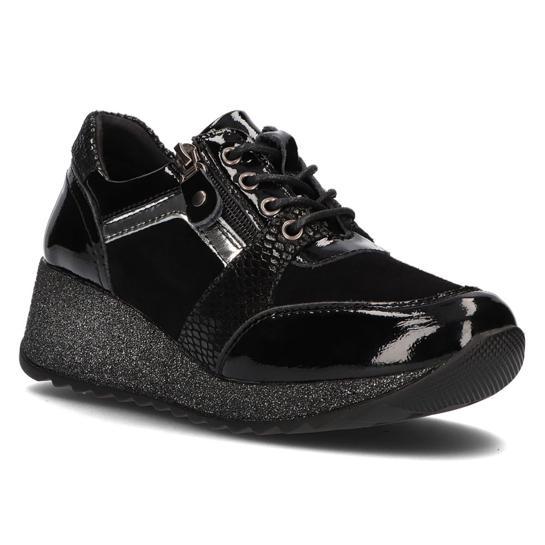 Zapatillas de cuero Filippo DP3189 / 21 Bk negro 1